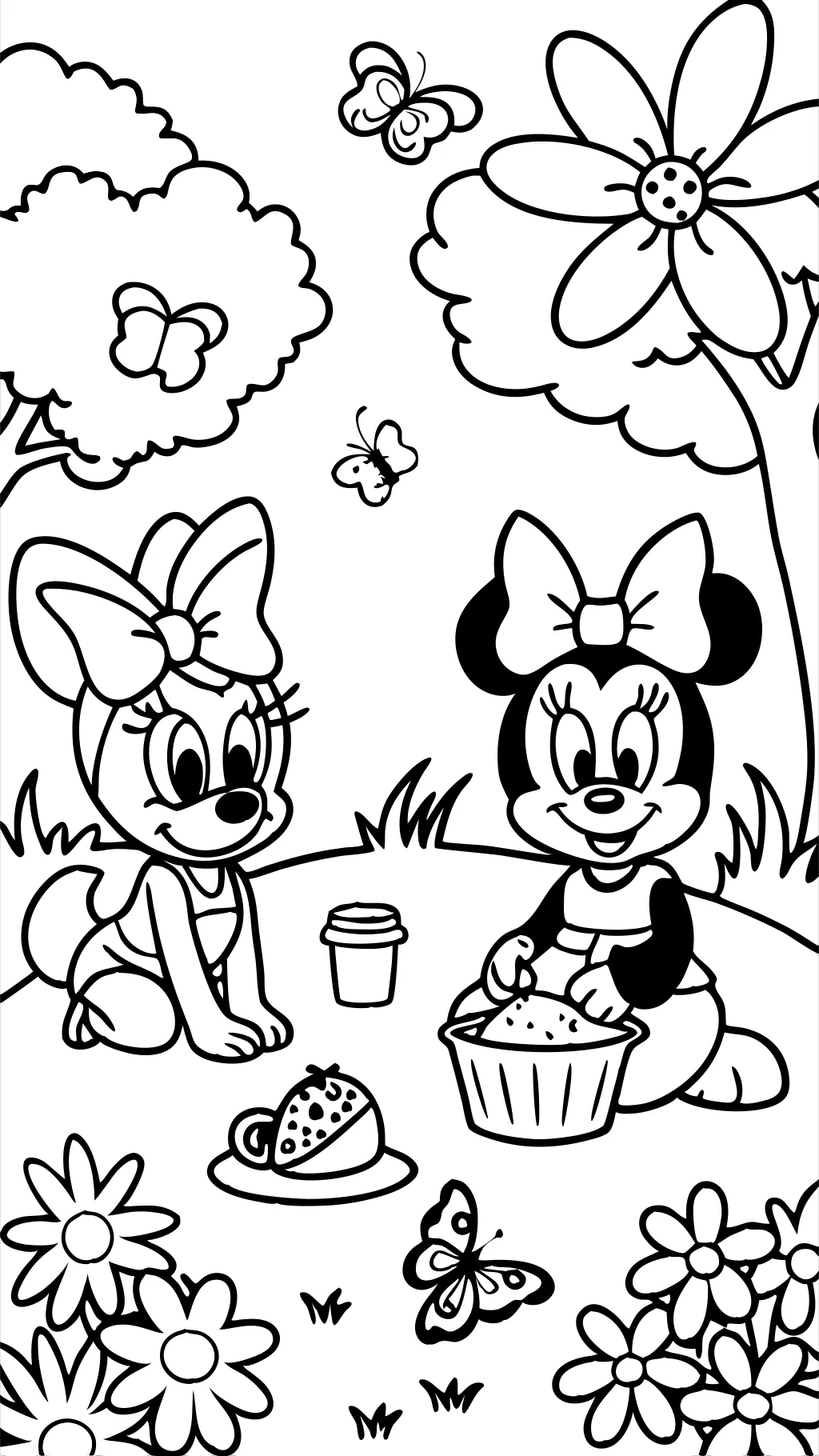 minnie daisy coloring pages